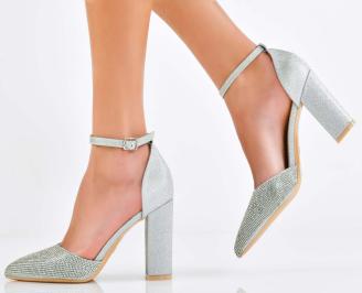 Комплект чанта и сандал сребристи EOBUVKIBG