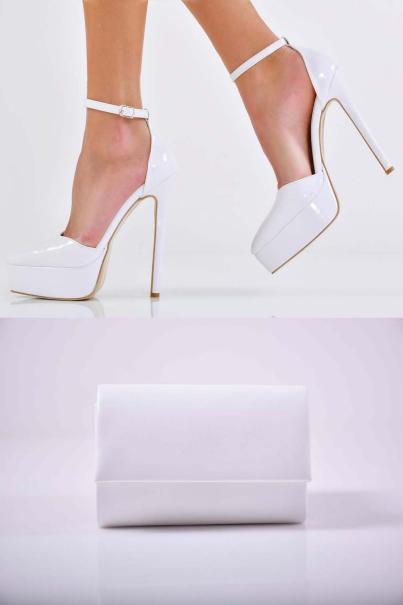 Комплект чанта и сандал бели EOBUVKIBG