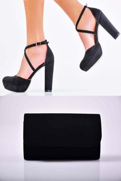 Комплект чанта и сандал черни EOBUVKIBG