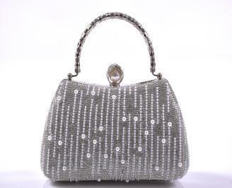 Елегантна абитуриентска чантa сребриста EOBUVKIBG