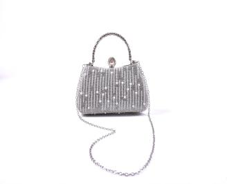 Елегантна абитуриентска чантa сребриста EOBUVKIBG