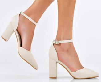 Дамски елегантни сандали бежови  EOBUVKIBG