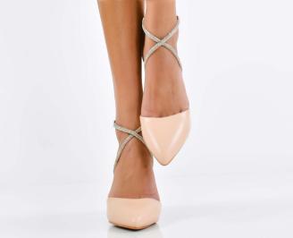 Дамски елегантни сандали бежови  EOBUVKIBG