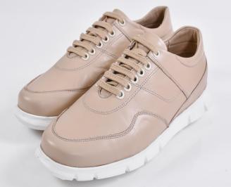 Мъжки ежедневни обувки естествена кожа бежови EOBUVKIBG