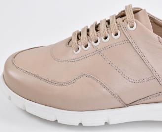 Мъжки ежедневни обувки естествена кожа бежови EOBUVKIBG