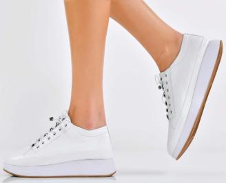 Дамски обувки  естествена кожа бели EOBUVKIBG