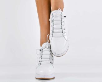Дамски обувки  естествена кожа бели EOBUVKIBG