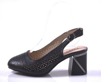 Дамски сандали на ток черни EOBUVKIBG