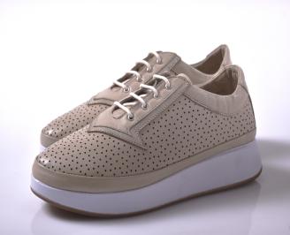 Дамски обувки  естествена кожа бежови EOBUVKIBG