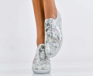 Дамски обувки  естествена кожа бели EOBUVKIBG