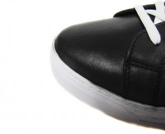Мъжки  спортни обувки естествена кожа черни