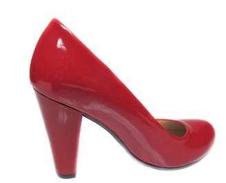 Дамски елегантни обувки на ток червени EOBUVKIBG