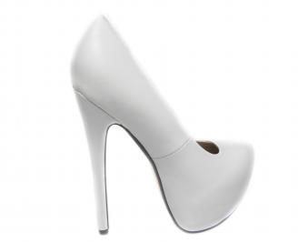 Дамски елегантни обувки еко кожа бели 3