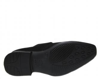 Мъжки обувки черни естествен велур