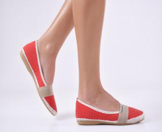 Дамски равни обувки  червени