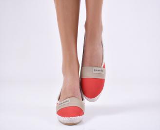 Дамски равни обувки  червени