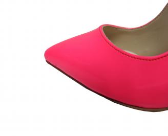 Дамски елегантни обувки еко кожа/лак  розови