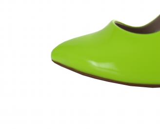 Дамски елегантни обувки еко кожа/лак зелени