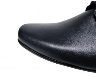 Мъжки  обувки естествена кожа тъмно сини