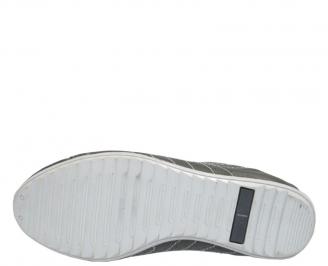 Мъжки спортни обувки  естествена кожа сиви