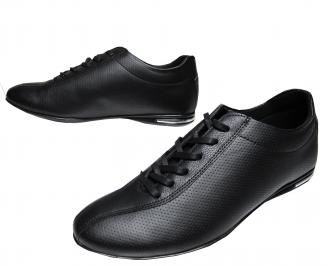 Мъжки спортно елегантни обувки еко  кожа черни