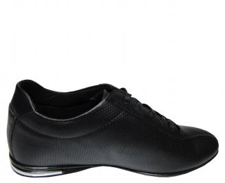 Мъжки спортно елегантни обувки еко  кожа черни