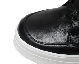 Мъжки спортни обувки естествена кожа черни