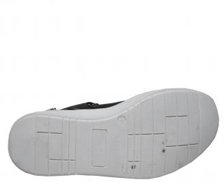 Мъжки спортни обувки естествена кожа черни