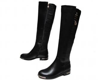 Дамски ежедневни ботуши еко кожа черни