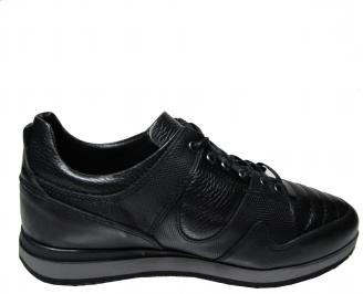 Мъжки спортни обувки естествена  кожа черни 3