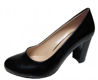 Дамски елегантни обувки еко кожа/лак черни