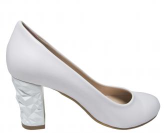Дамски елегантни обувки еко кожа бели