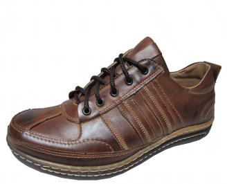 Мъжки обувки от естествена кожа кафяви