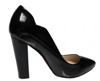 Дамски елегантни обувки еко кожа/лак черни
