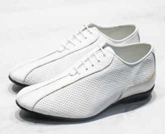 Мъжки  обувки естествена кожа  бели