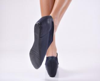 Дамски обувки естествена кожа тъмно сини