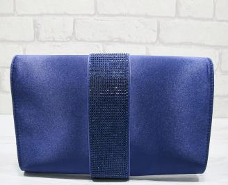 Абитуриентска чанта текстил/сатен/ тъмно синя