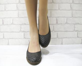 Дамски обувки естествена кожа  черни