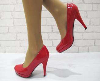 Дамски елегантни обувки  червени EOBUVKIBG