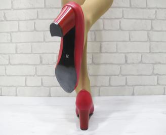 Дамски елегантни обувки  червени