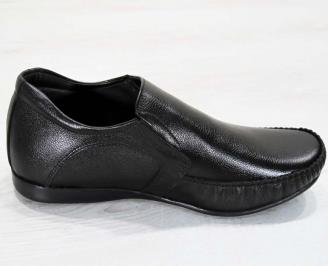 Мъжки официални  обувки естествена кожа черни
