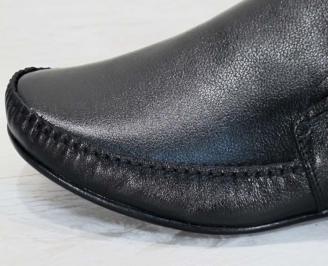 Мъжки официални  обувки естествена кожа черни