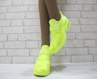 Дамски спортни обувки текстил зелени