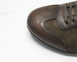 Мъжки елегантни обувки естествена кожа кафяви