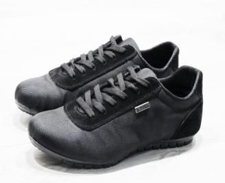 Мъжки спортни  обувки текстил черни