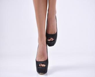 Дамски елегантни обувки   черни  EOBUVKIBG