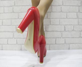 Дамски елегантни обувки червени EOBUVKIBG