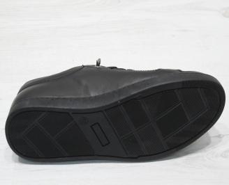 Мъжки елегантни обувки естествена кожа черни