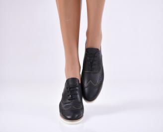 Дамски ежендневни обувки черни естествена кожа EOBUVKIBG