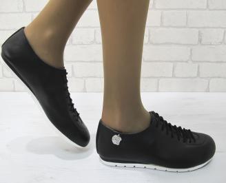 Дамски обувки от естествена кожа Гигант черни